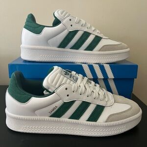 adidas Samba XLG Sneakers JI3191 Cloud White/Collegiate Green Men's Size 11 BNIB